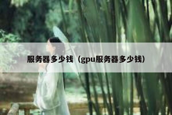 服务器多少钱（gpu服务器多少钱）